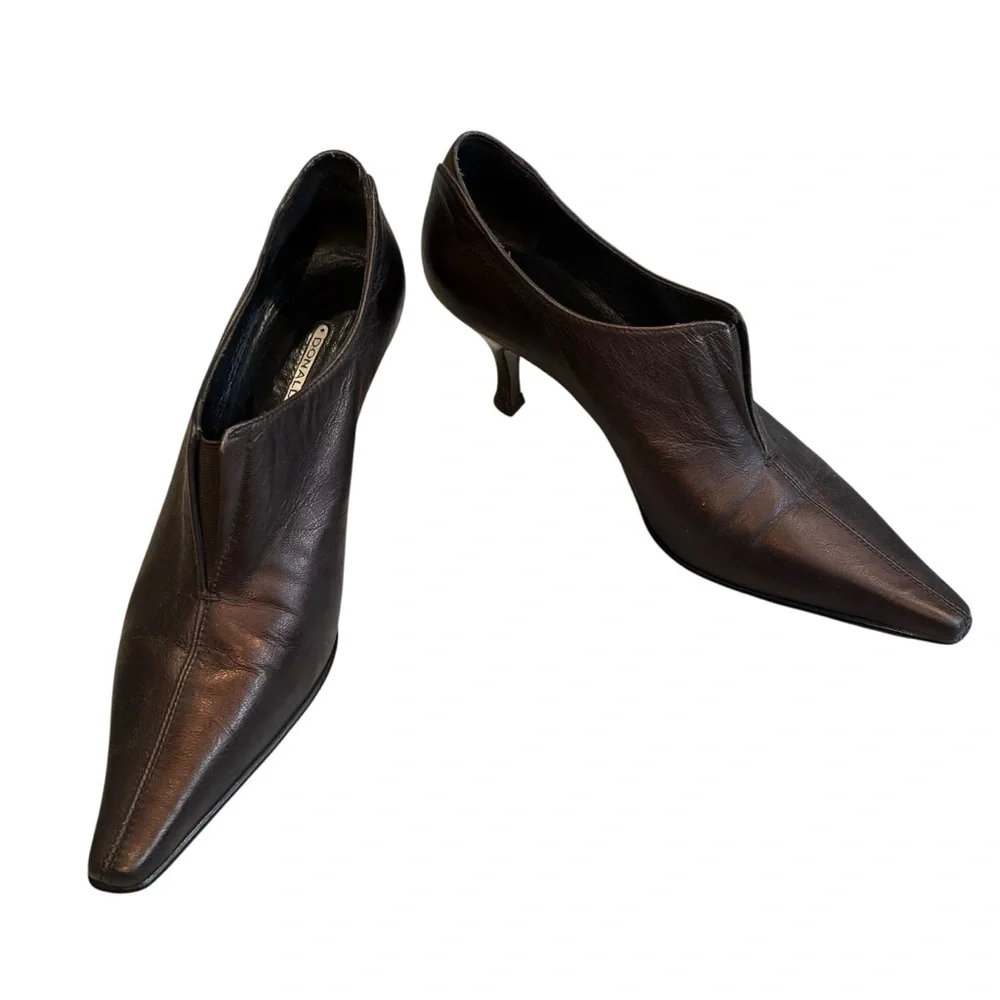 Donald J Pliner Lyndie Leather Ankle Booties in Bronze - Picture 2 of 16